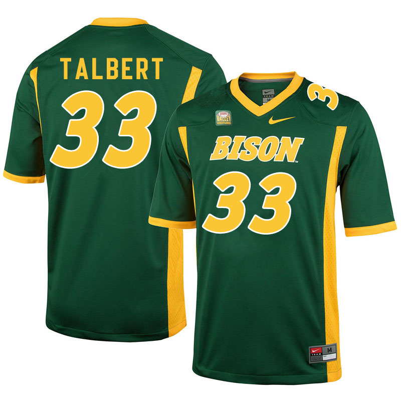 Men #33 Destin Talbert North Dakota State Bison College Football Jerseys Sale-Green - Click Image to Close